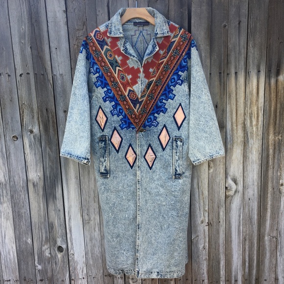 Vintage Jackets & Blazers - Vintage Whistle Britches Embroidered Jean Jacket M